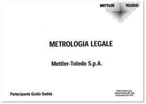 Metrologia legale Mettler 2000-g