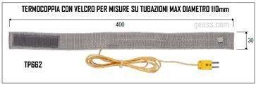 Termocoppia Velcro per tubazioni Delta Ohm TP662 - GEASS Torino