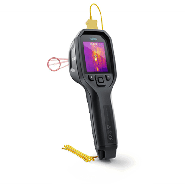 Termocamera IR a spot 24:1 con laser Bullseye e termocoppia tipo K - geass.com
