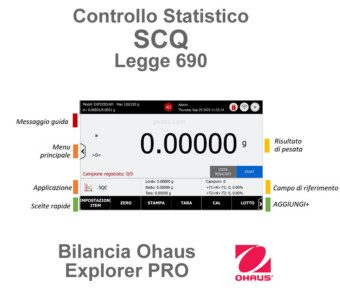 Controllo statistico SQC per Preconfezionati con Ohaus Explorer PRO secondo legge 690